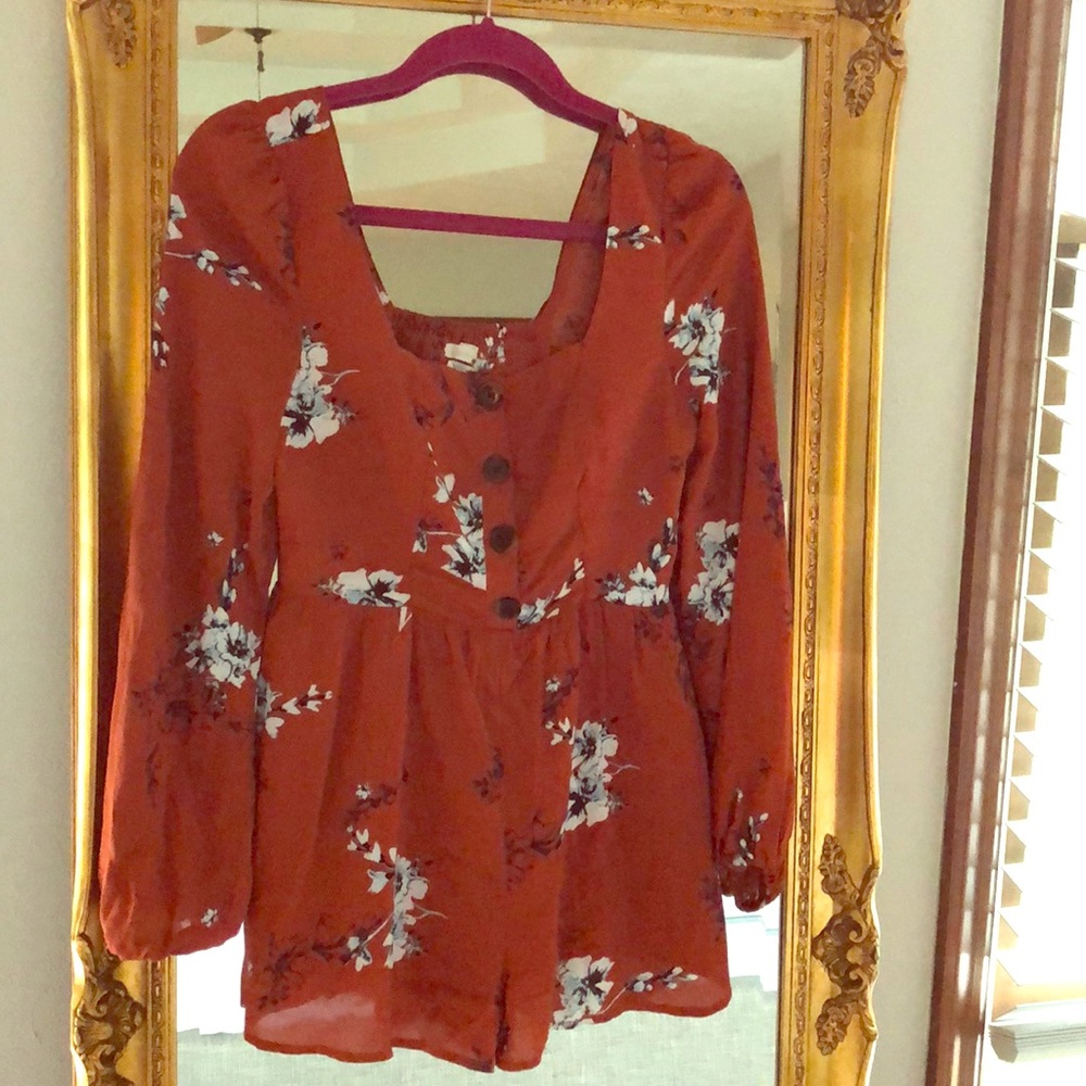 Floral Urban Outfitters Romper XS